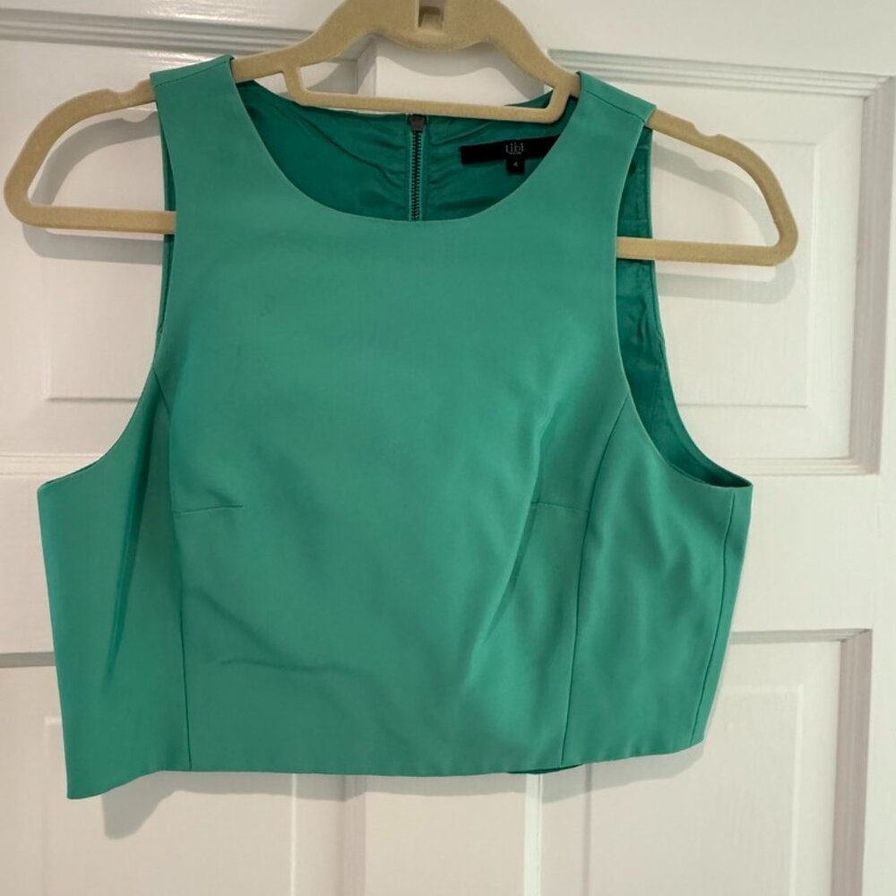 Tibi Green Crop Top